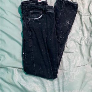 Levi black white wash jeans